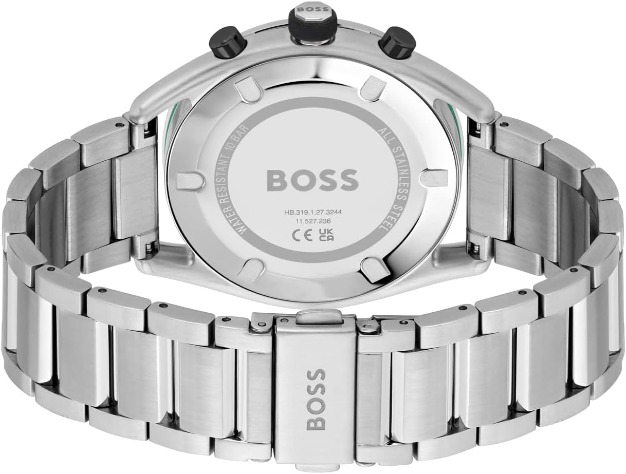 BOSS Chronograaf kwartshorloge met zilveren roestvrijstalen armband voor heren - 1514023