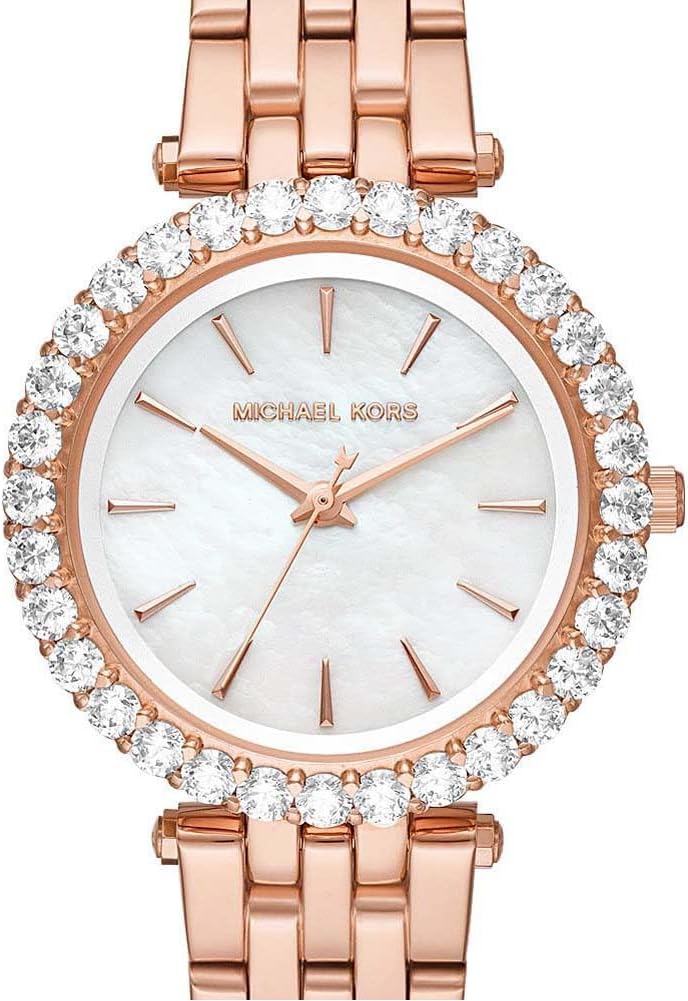 Michael Kors Darci horloge voor dames, uurwerk met roestvrij stalen of lederen band