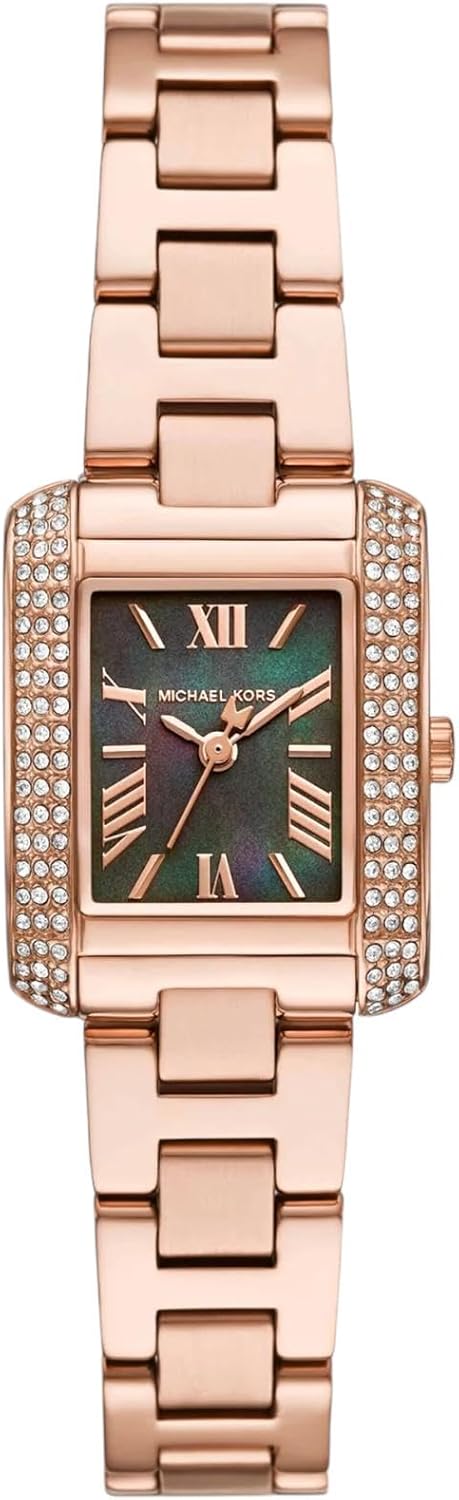 Michael Kors Emery dameshorloge, kwartsuurwerk met horlogeband van roestvrij staal of leder