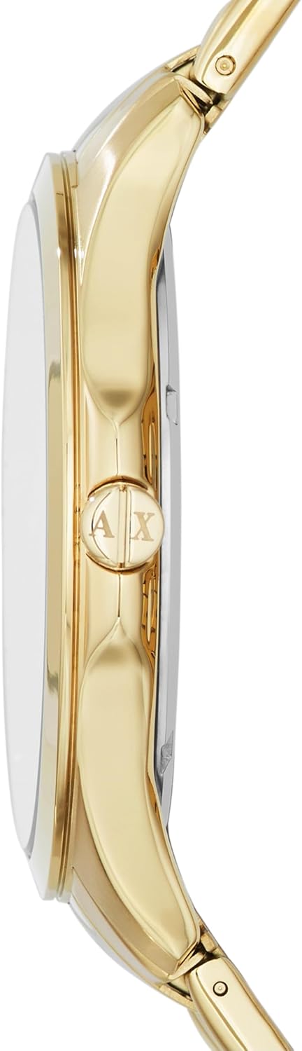 Armani Exchange herenhorloge met drie wijzers, kastmaat 45 mm, roestvrijstalen armband