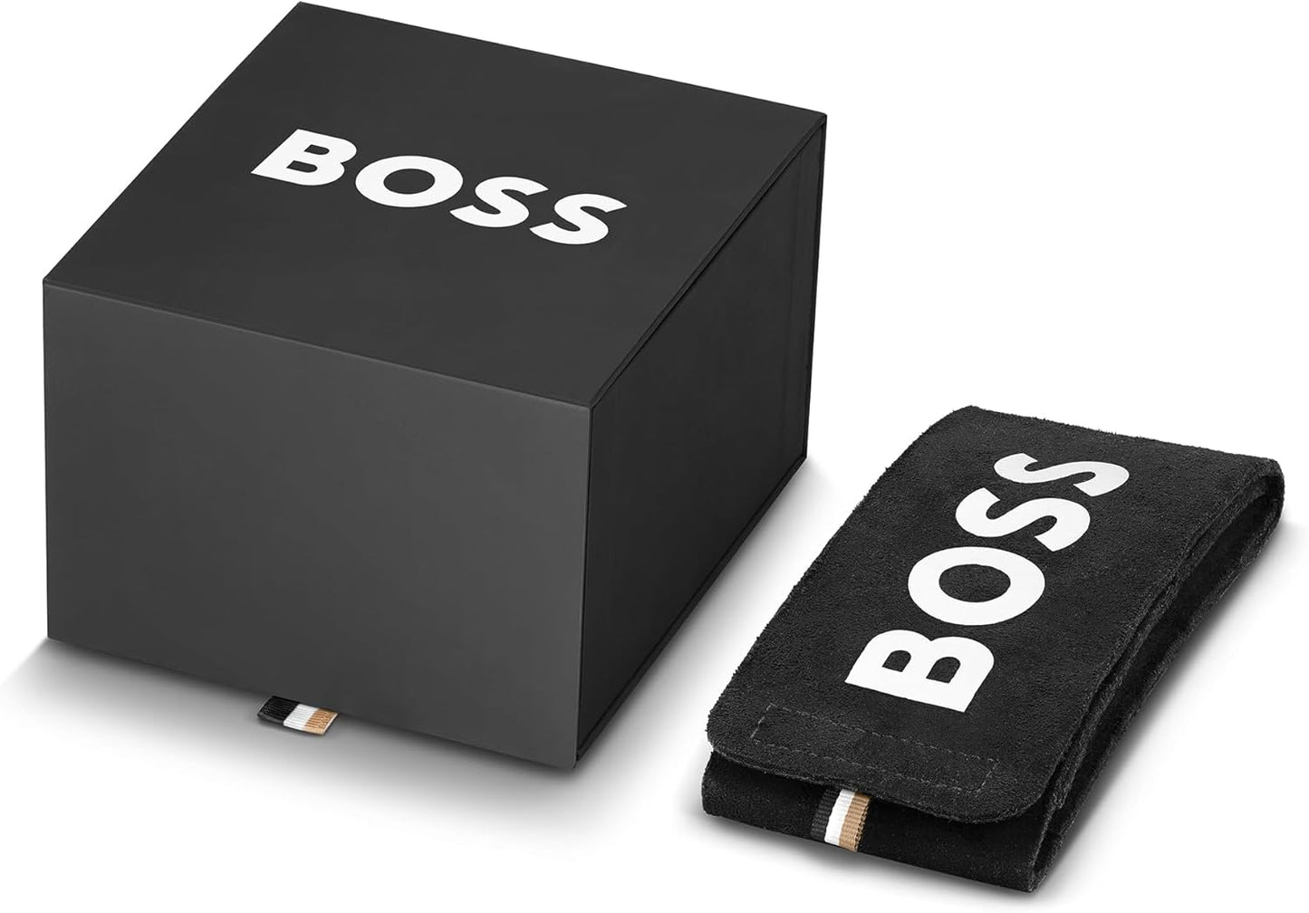 BOSS Troper Collection Heren Quartz Chronograaf Horloge met Zilveren Roestvrij Stalen Band - 1514108, Voorverpakt Assortiment, Voorverpakt assortiment, armband