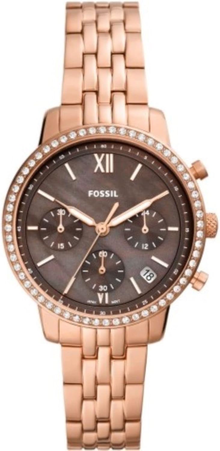 Fossil Neutra Watch for Women, Chronograph movement with Stainless steel or Leather Strap
