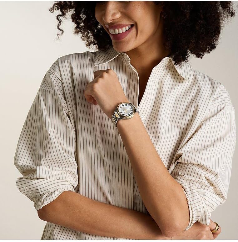 Fossil Harlow Horloge voor Dames, Quartz uurwerk met Roestvrijstalen of Leren Band,