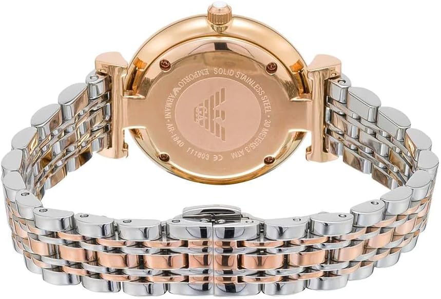 Emporio Armani horloge voor dames, kwartsuurwerk en kastmaat 31 mm met roestvrij stalen, lederen of siliconen band