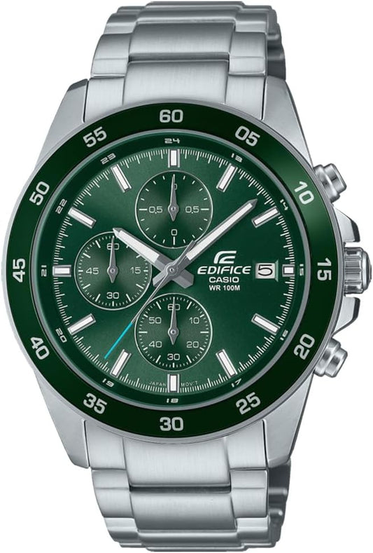 Casio Chronograaf Quarz herenhorloge met roestvrijstalen band EFR-526D-3AVUEF, Zilver, EFR-526D-3AVUEF-AMZUK