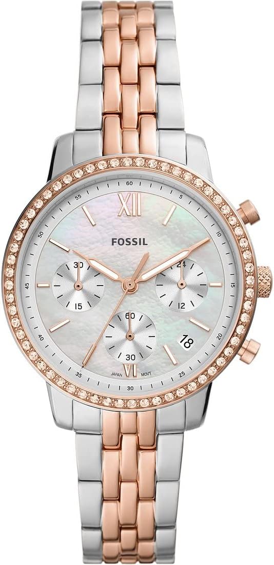 Fossil Neutra Watch for Women, Chronograph movement with Stainless steel or Leather Strap