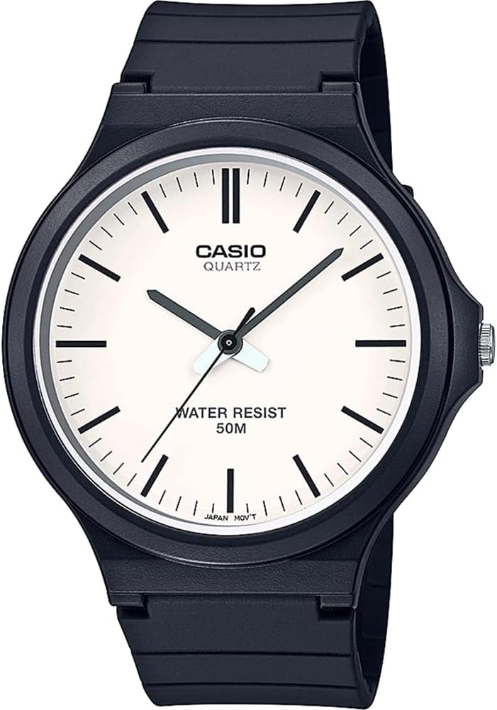 Casio Collectie, analoog, kwartshorloge met harsband, uniseks