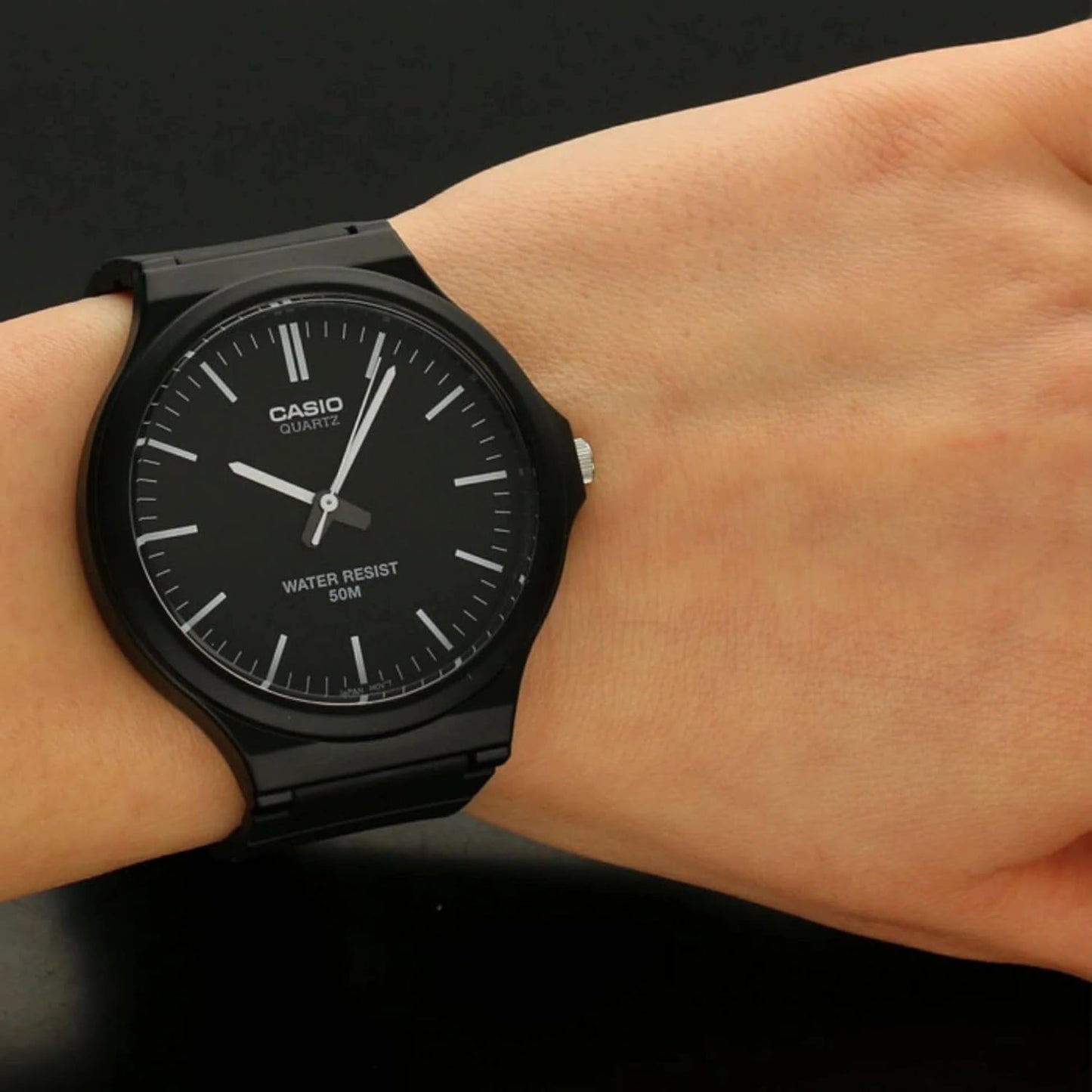 Casio Collectie, analoog, kwartshorloge met harsband, uniseks