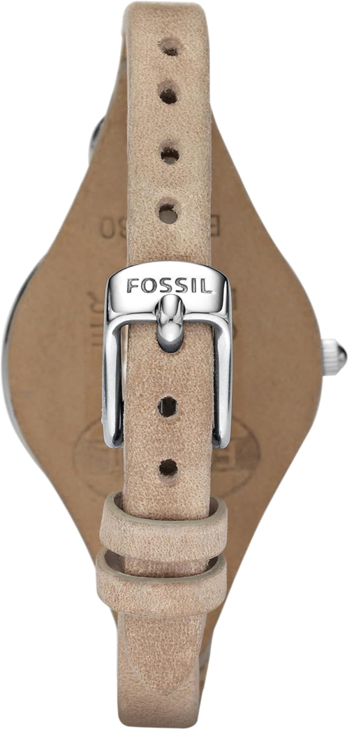 Fossil Dameshorloge Georgia, kastmaat 32 mm, quartz uurwerk, leren band