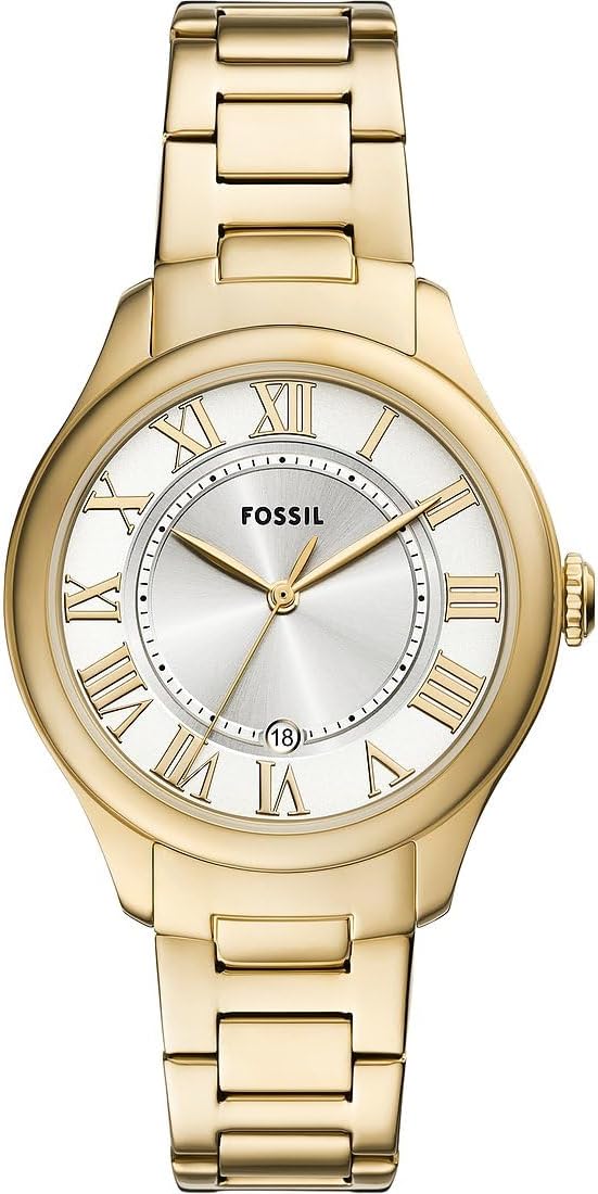Fossil Harlow Horloge voor Dames, Quartz uurwerk met Roestvrijstalen of Leren Band,