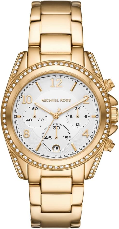 Michael Kors dames Blair Chronograph, Gold-Tone roestvrijstalen horloge