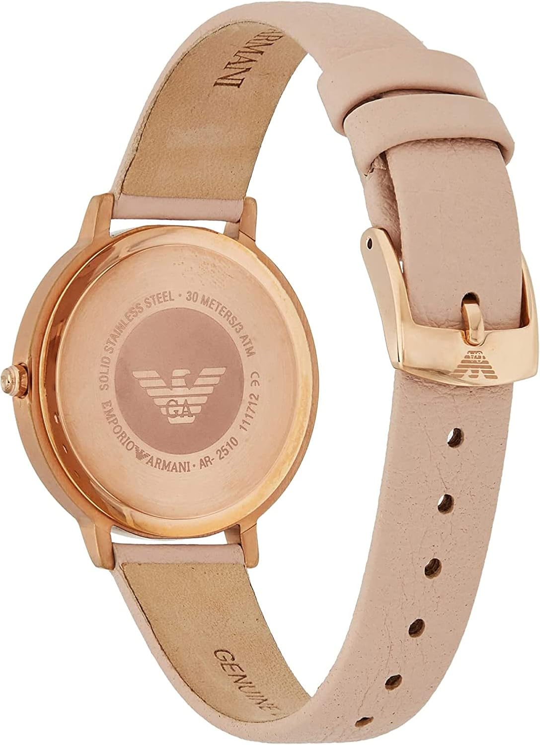 Emporio Armani Dameshorloge tweewijzers-polshorloge van roestvrij staal, 32 mm behuizingsgrootte