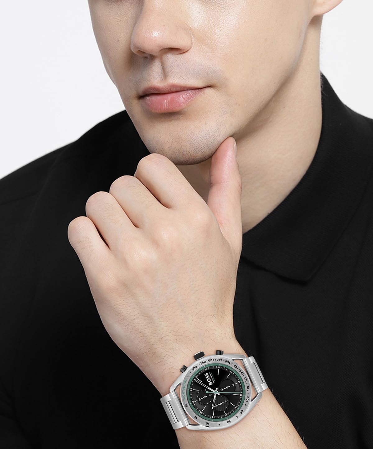 BOSS Chronograaf kwartshorloge met zilveren roestvrijstalen armband voor heren - 1514023