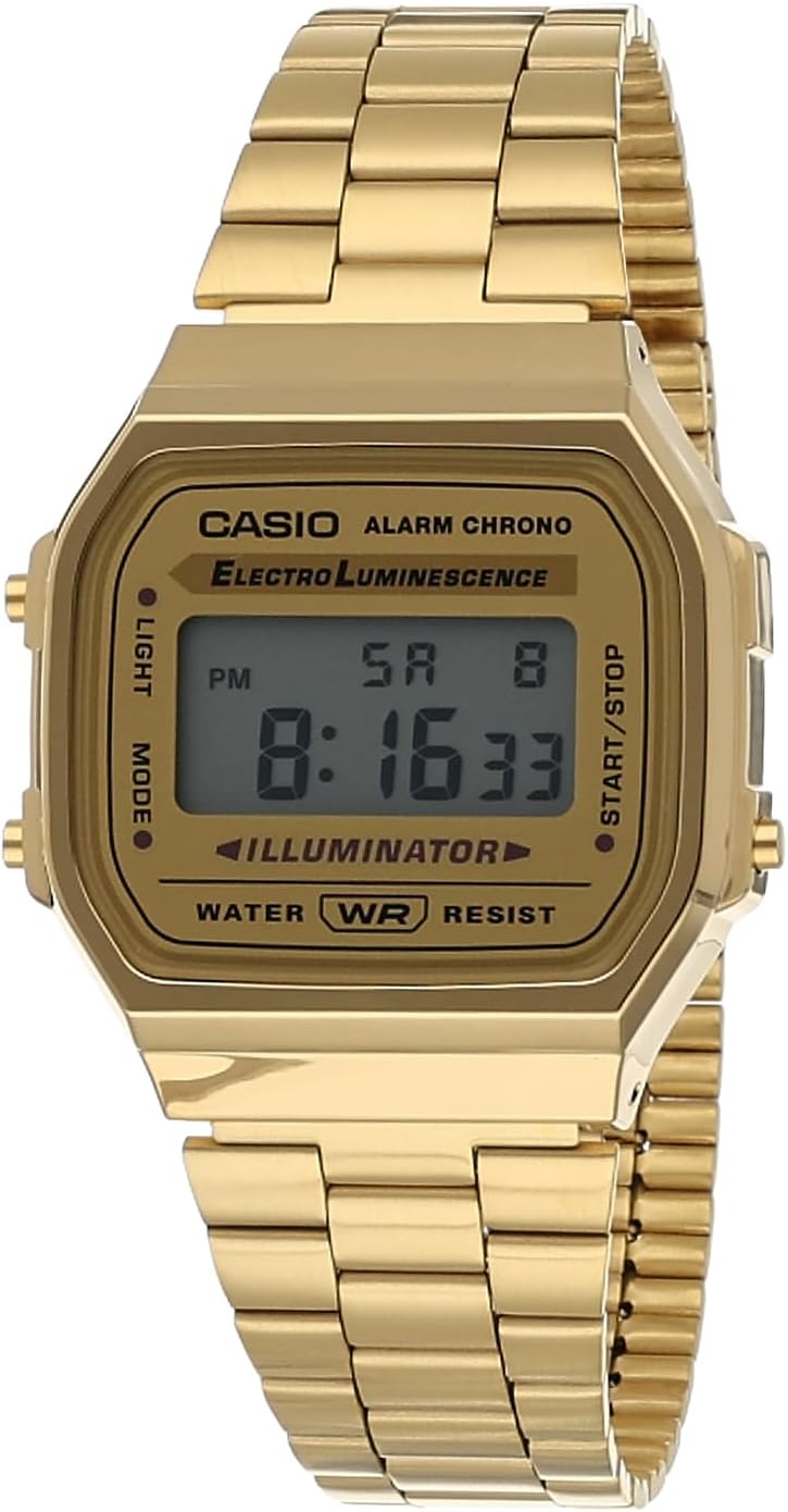 Casio Digitaal kwartshorloge voor volwassenen, uniseks, met roestvrijstalen armband