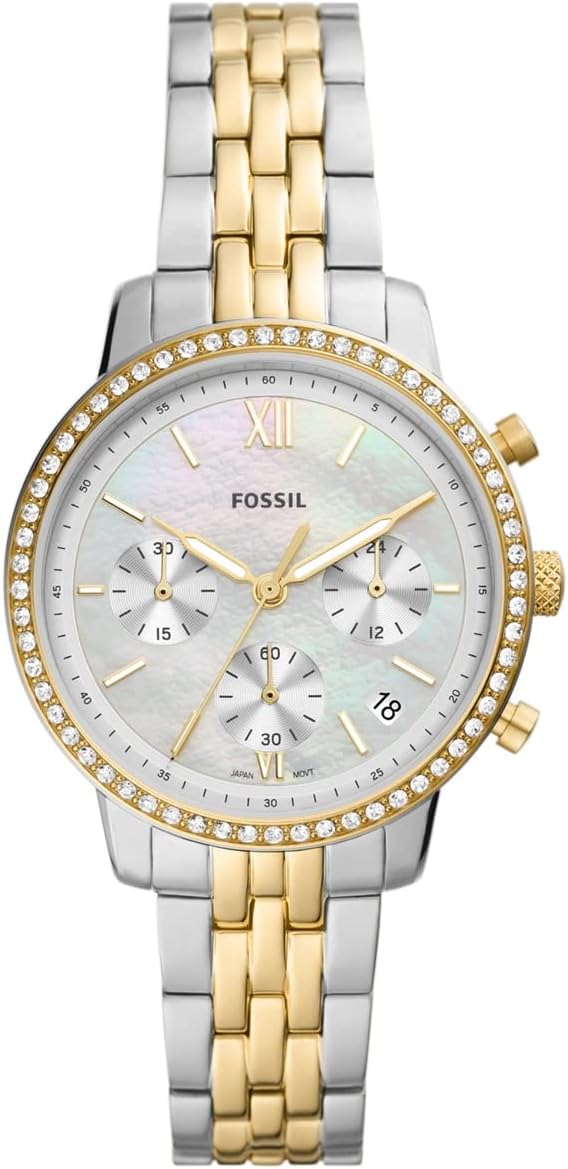 Fossil Neutra Watch for Women, Chronograph movement with Stainless steel or Leather Strap