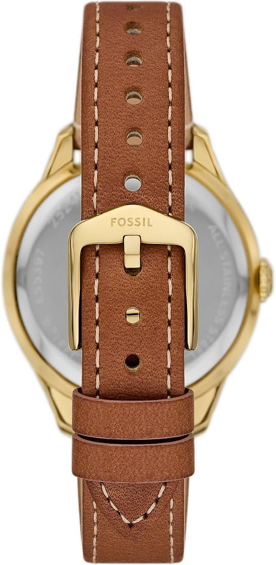 Fossil Harlow Horloge voor Dames, Quartz uurwerk met Roestvrijstalen of Leren Band,