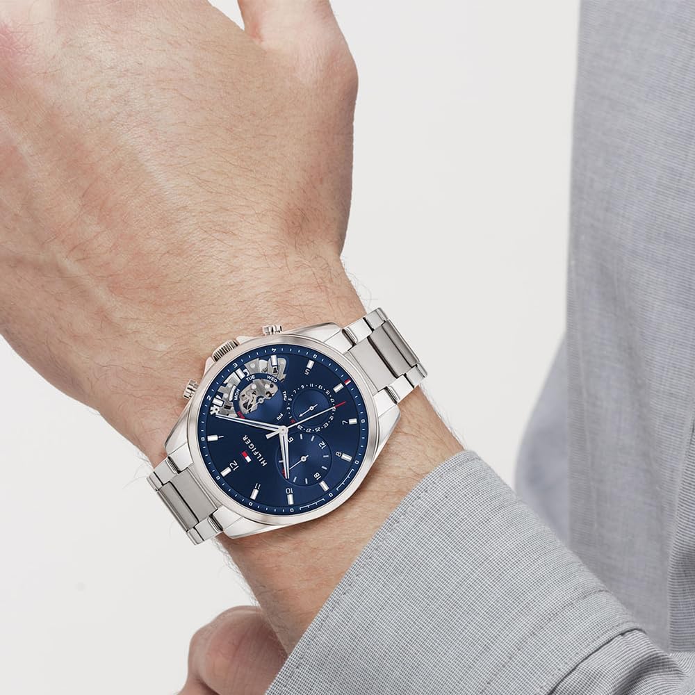 Tommy Hilfiger Analoog kwartshorloge voor heren, met roestvrij stalen armband 1710448