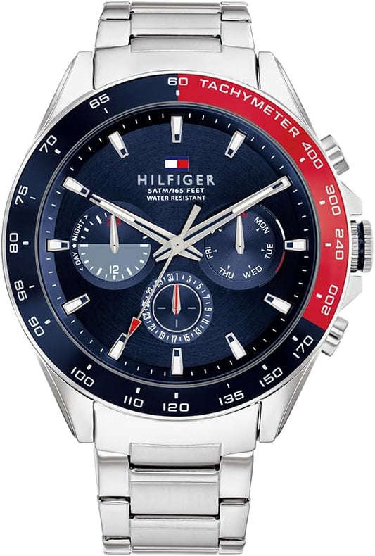 THW Mannen analoog quartz horloge met roestvrij stalen band 1791968, Blauw