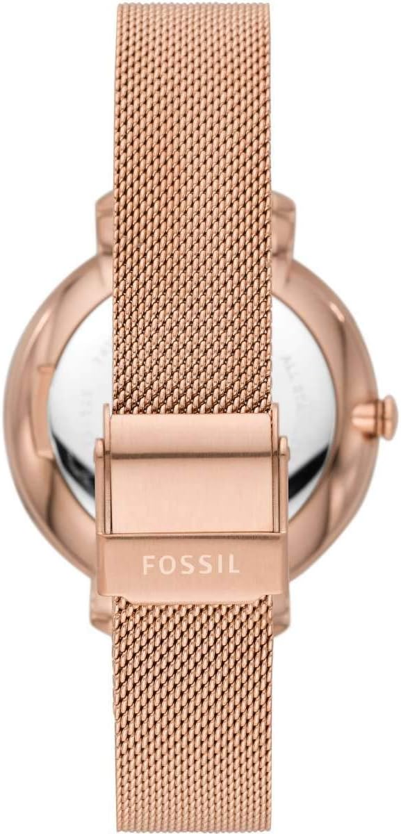 Fossil Jacqueline Watch for Women, Quartz movement with Stainless steel and leather Strap