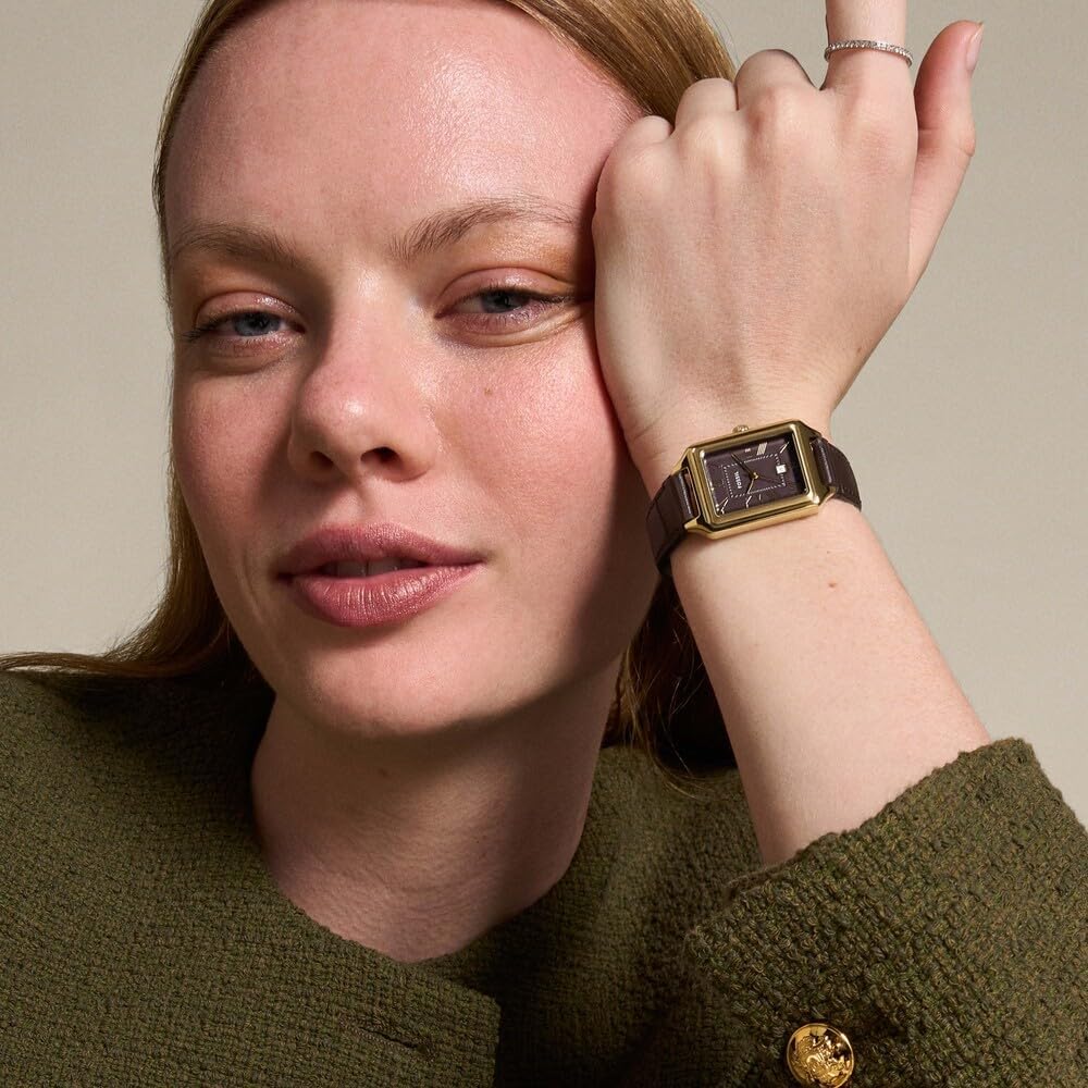 Fossil Raquel Horloge voor dames, quartz uurwerk met roestvrij stalen of leren band,