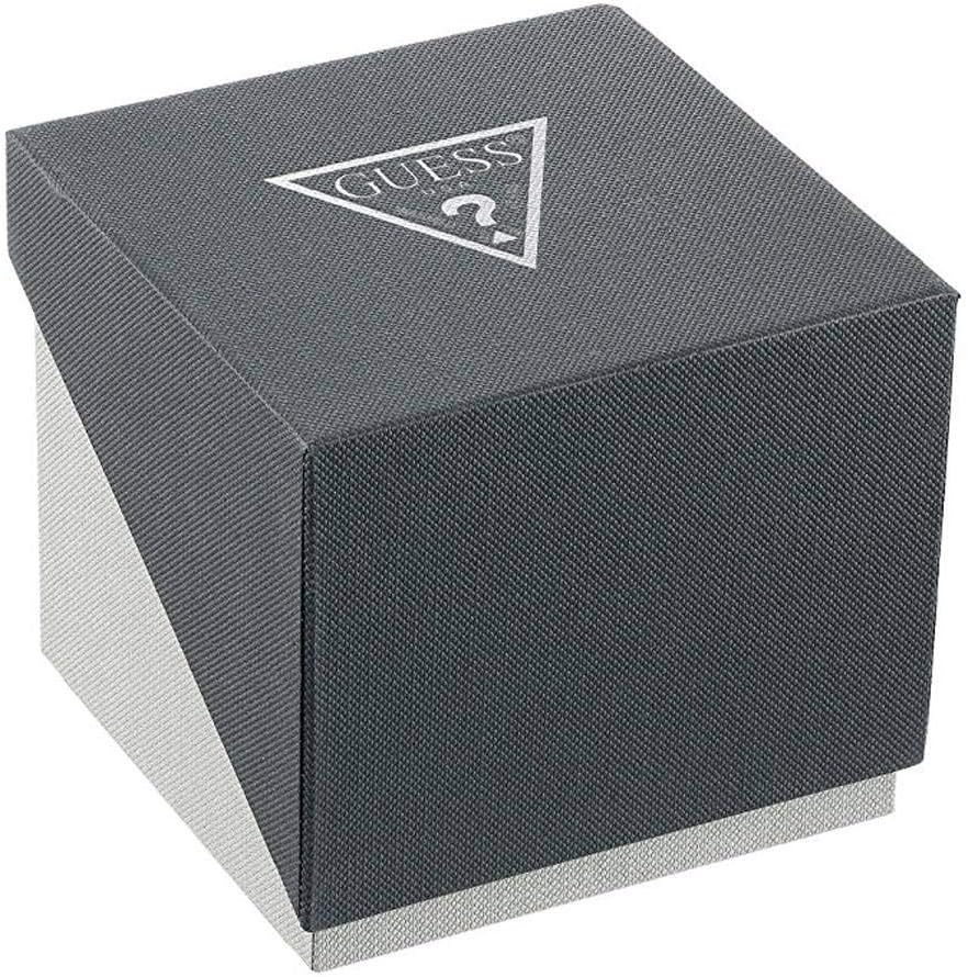 Guess Analoog kwartshorloge voor dames met leren armband W0627L4, wit/zilver, Classic