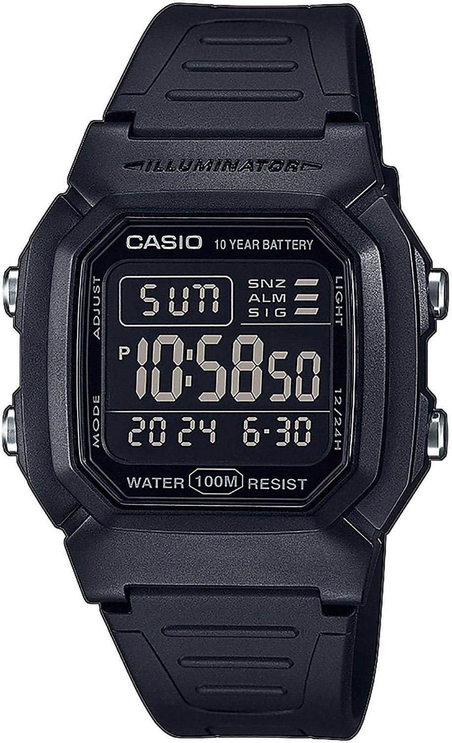Casio Horloge W-800H-1BVES, Zwart