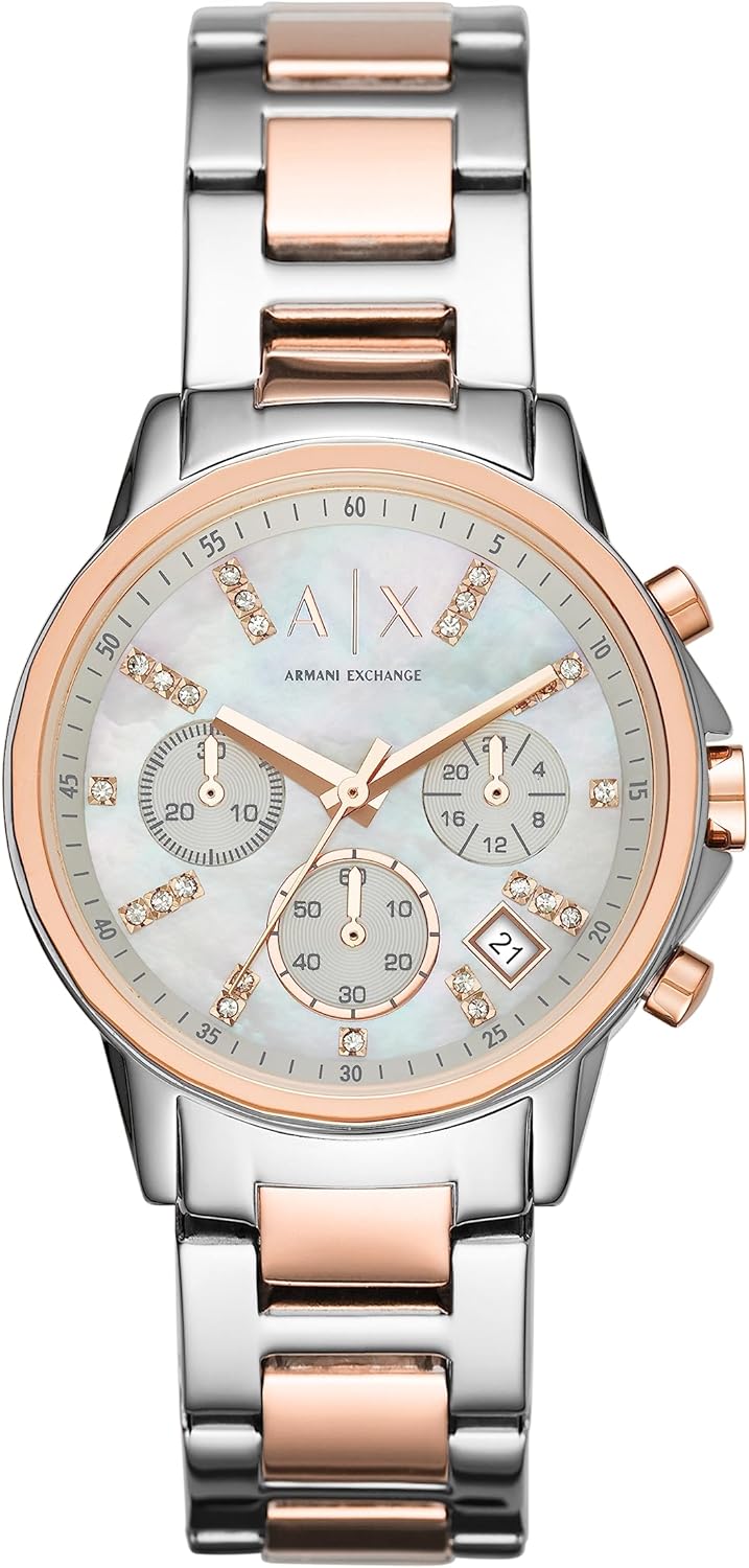 Armani Exchange Chronograaf Tweekleurig Roestvrijstalen Horloge