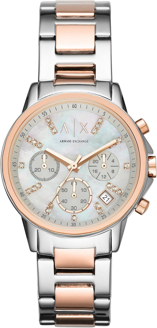Armani Exchange Chronograaf Tweekleurig Roestvrijstalen Horloge