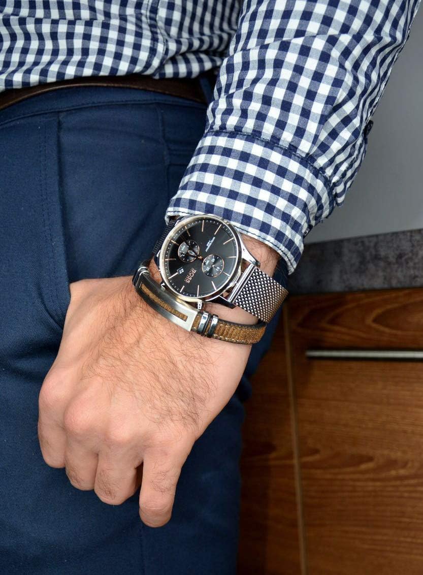 Boss Associate Chronograaf kwartshorloge voor heren, met roestvrijstalen armband