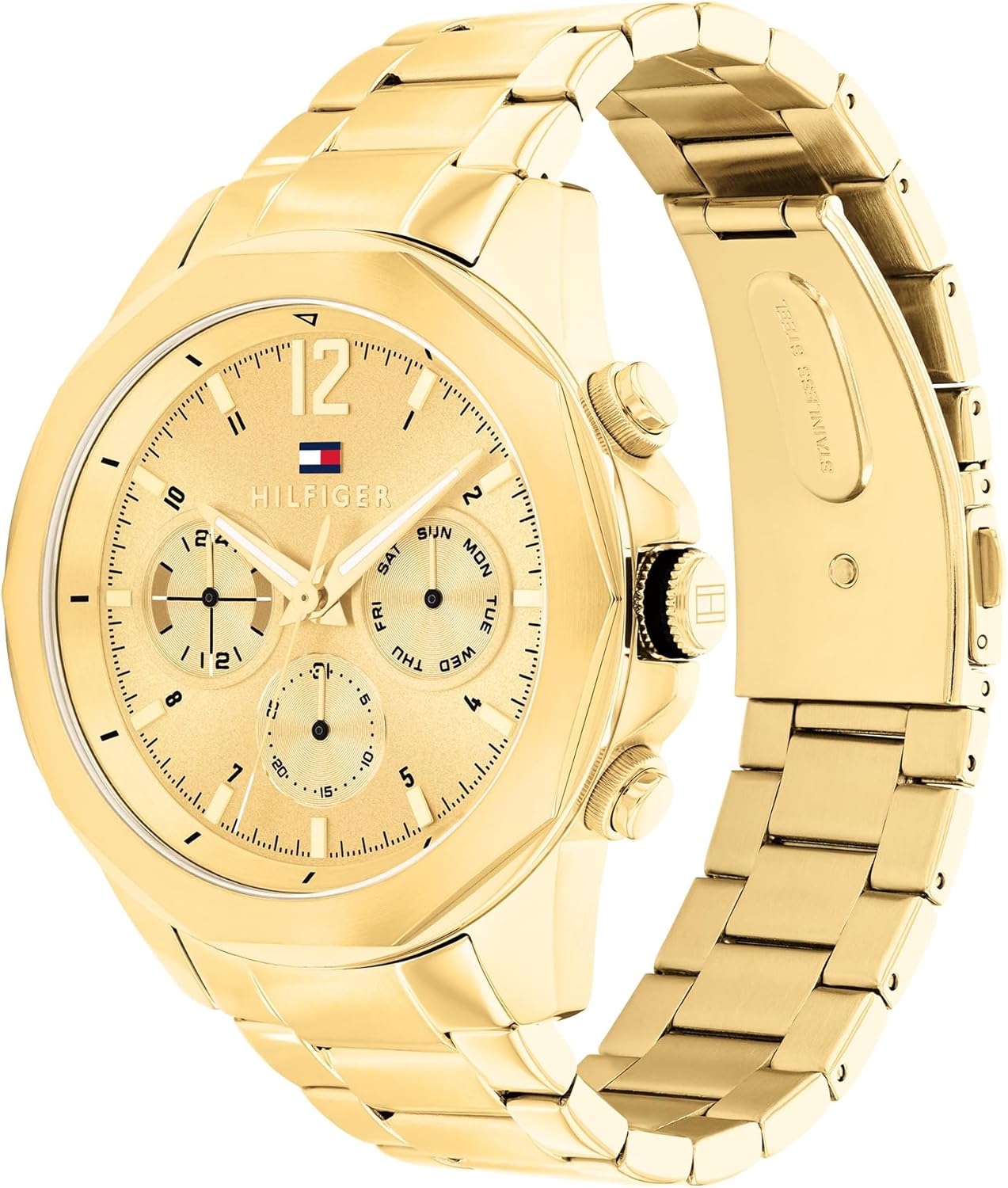 Tommy Hilfiger Analoog multifunctioneel kwartshorloge voor heren met armbanden van roestvrij staal of leer