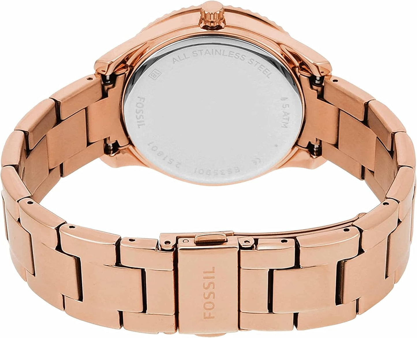 Fossil Stella horloge voor dames, chronograaf uurwerk met roestvrij stalen of leren band