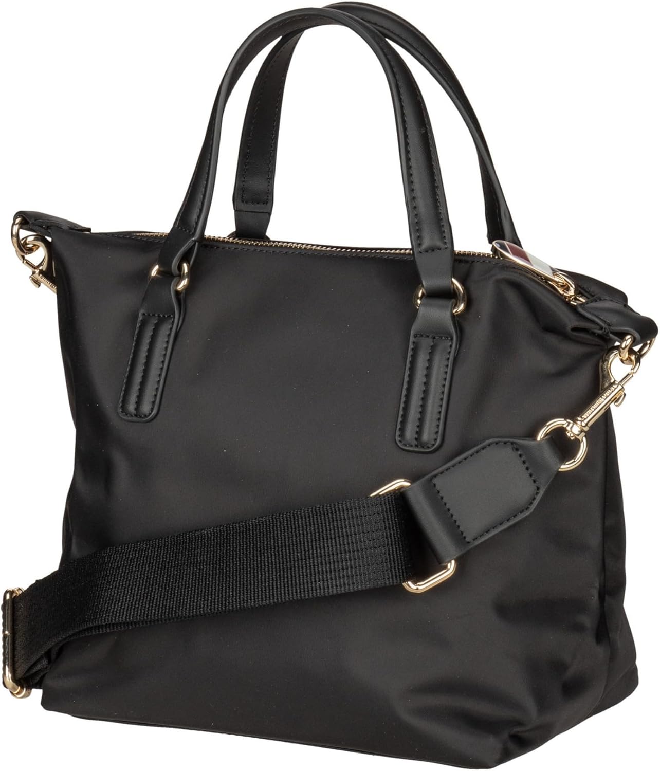 Tommy Hilfiger Dames Poppy Th Small Tote Aw0aw15640, één maat, Zwart (zwart), One Size
