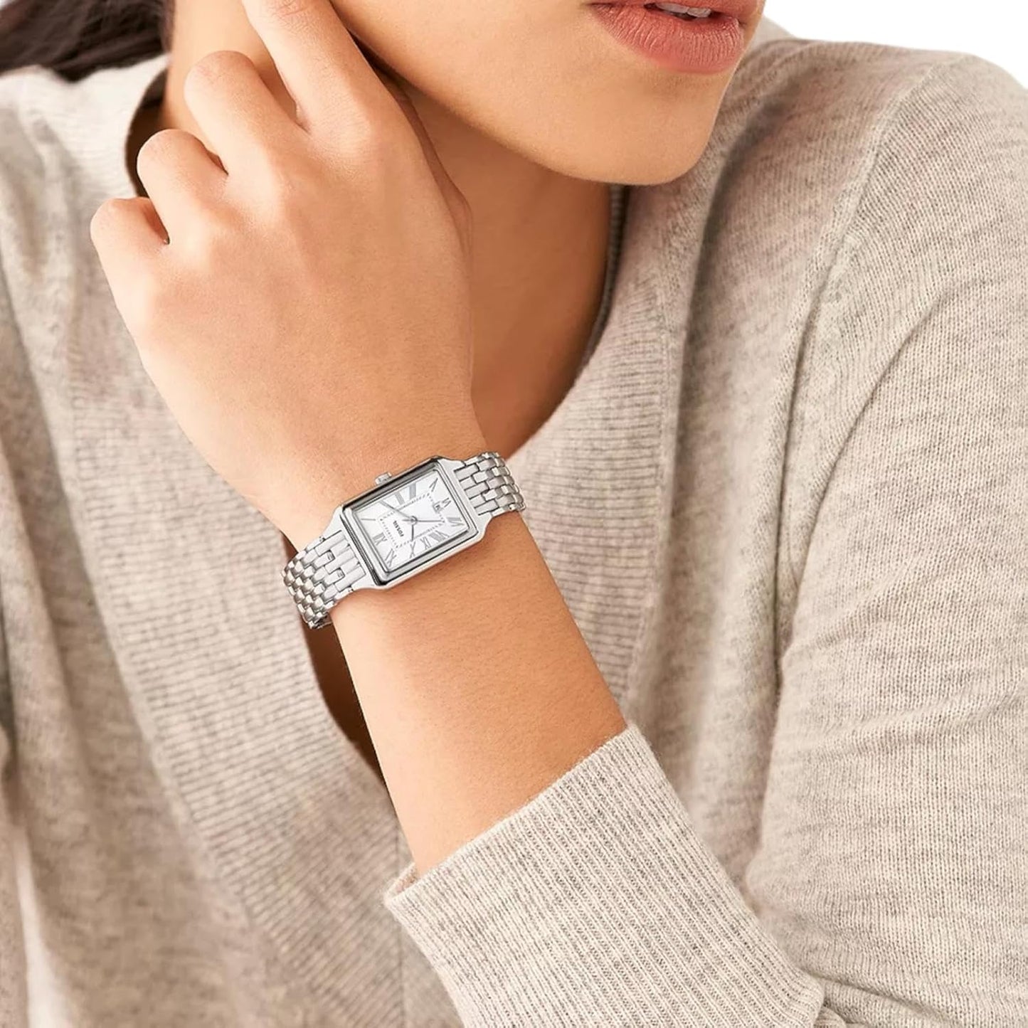FOSSIL Raquel horloge voor dames, Quartz uurwerk met drie wijzers en een roestvrij stalen band
