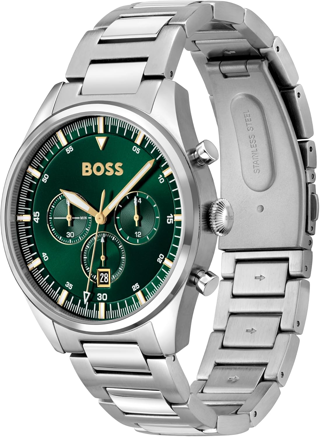 BOSS Analoog kwartshorloge voor heren met roestvrij stalen armband 1513868