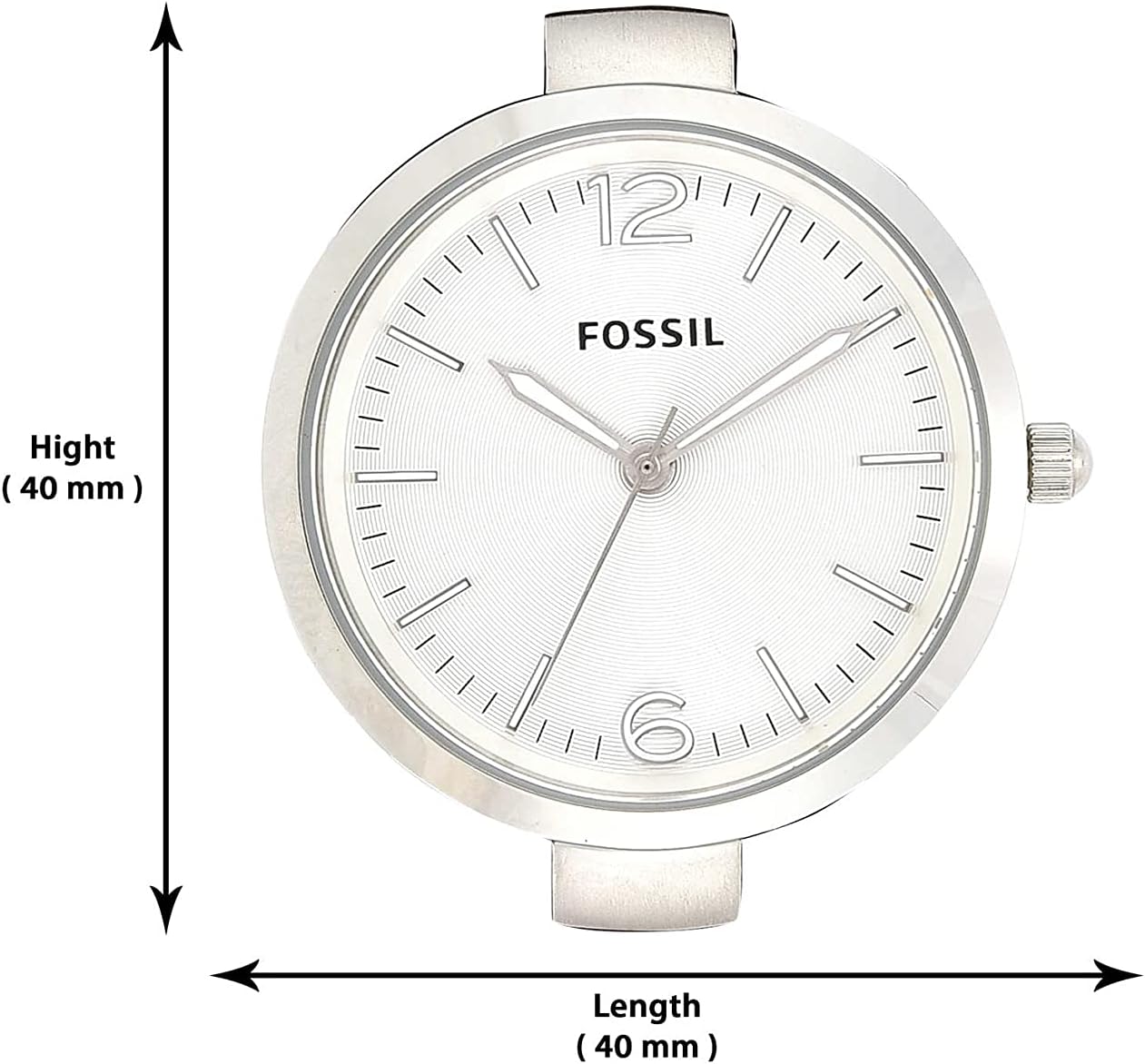Fossil Dameshorloge Georgia, kastmaat 32 mm, quartz uurwerk, leren band