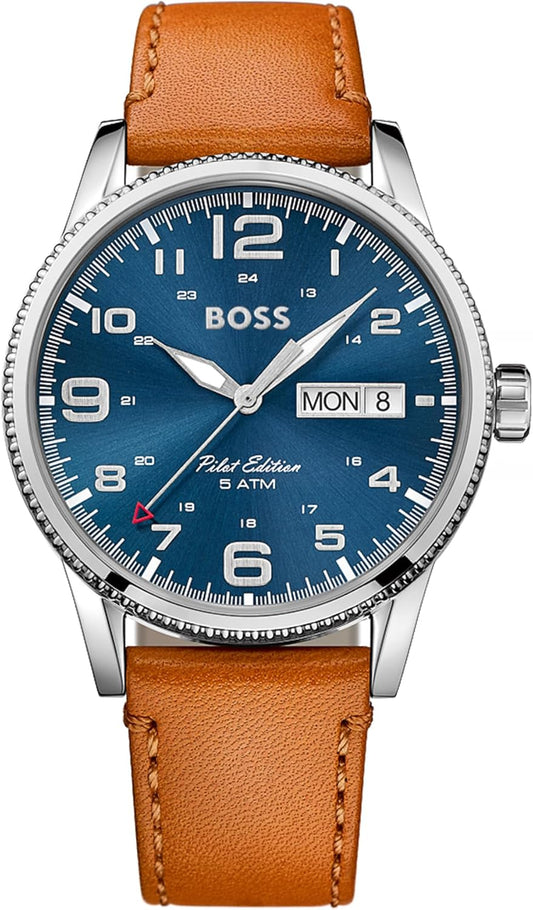 BOSS 1513707 Kwartshorloge voor heren, met roestvrijstalen armband