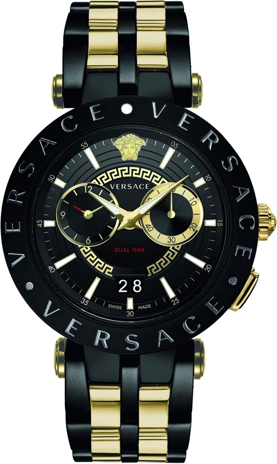 Versace Heren analoog kwartshorloge met roestvrij stalen armband VEBV00619