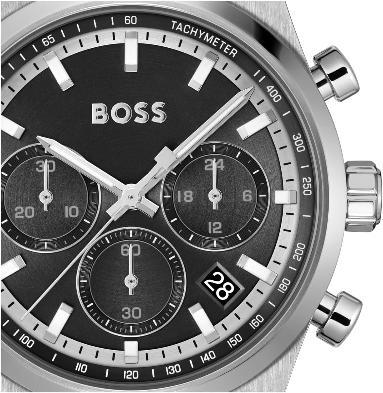 BOSS Chronograaf Quartz Horloge voor Heren CANDOR CHRONO Collectie - Verkrijgbaar met roestvrijstalen band of leren band