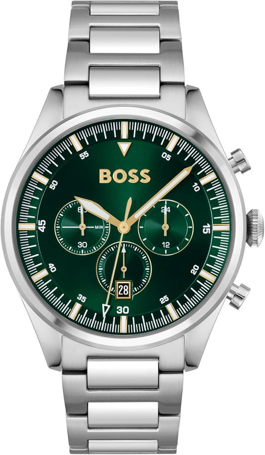BOSS Analoog kwartshorloge voor heren met roestvrij stalen armband 1513868