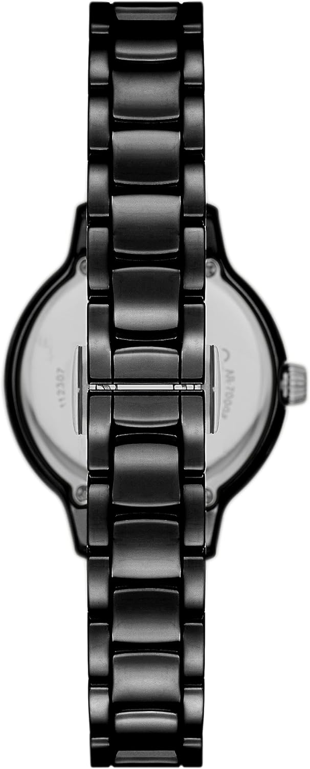 Emporio Armani dameshorloge quartz/3 wijzerwerk 32mm kastmaat met een keramische armband AR70008