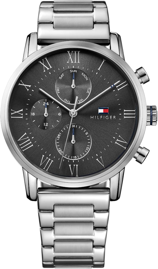 Tommy Hilfiger 1791397 Kwartshorloge voor heren met meerdere wijzerplaat, met roestvrij stalen armband