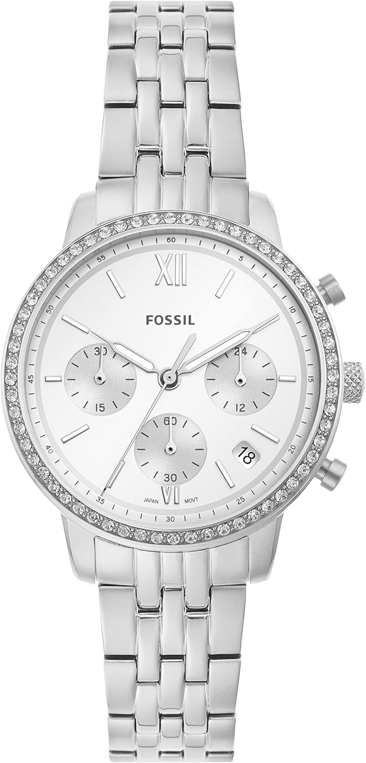 Fossil Neutra Watch for Women, Chronograph movement with Stainless steel or Leather Strap