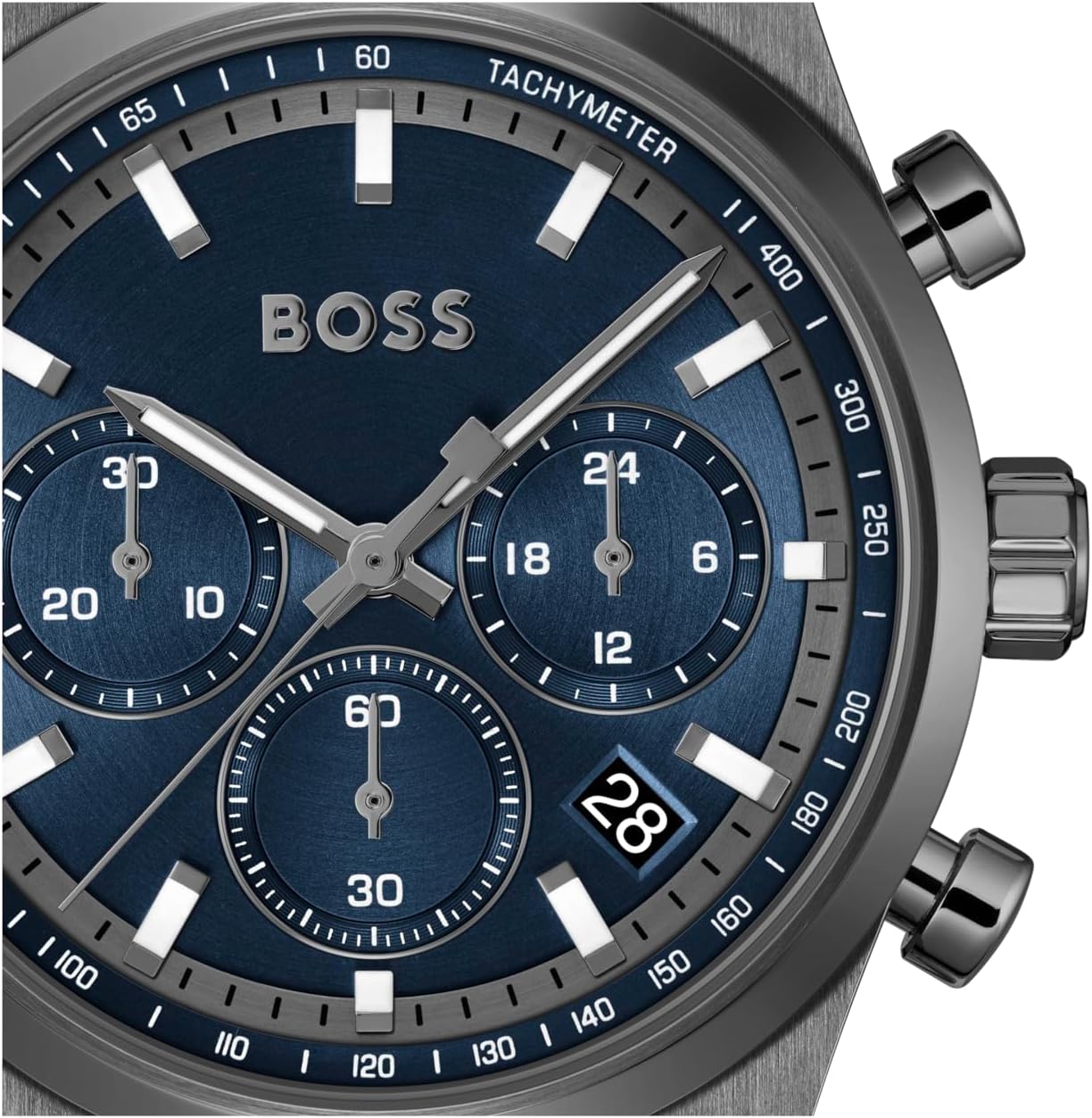 BOSS Chronograaf Quartz Horloge voor Heren CANDOR CHRONO Collectie - Verkrijgbaar met roestvrijstalen band of leren band