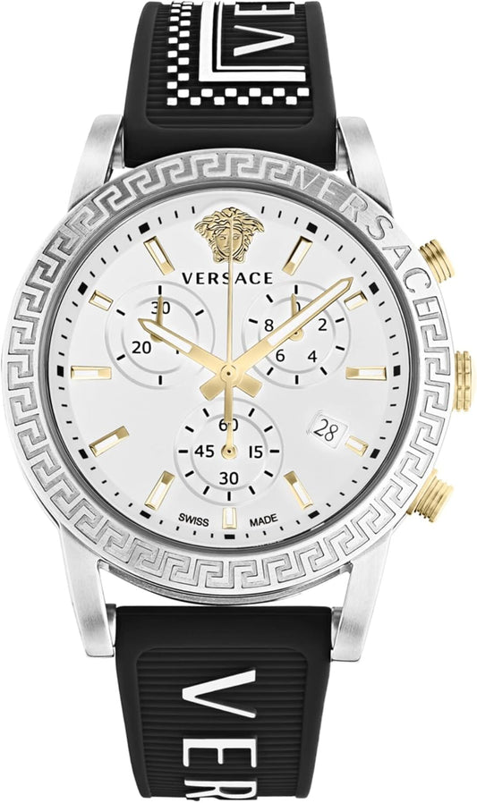 Versace Dames analoog digitaal automatisch horloge met armband S0373531, Meerkleurig, Riemen.