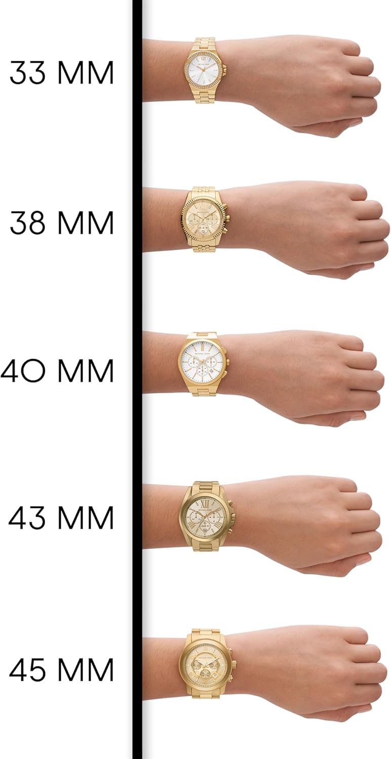 Michael Kors Runway Horloge voor dames, kwartsuurwerk met horlogeband van roestvrij staal, keramiek of leer