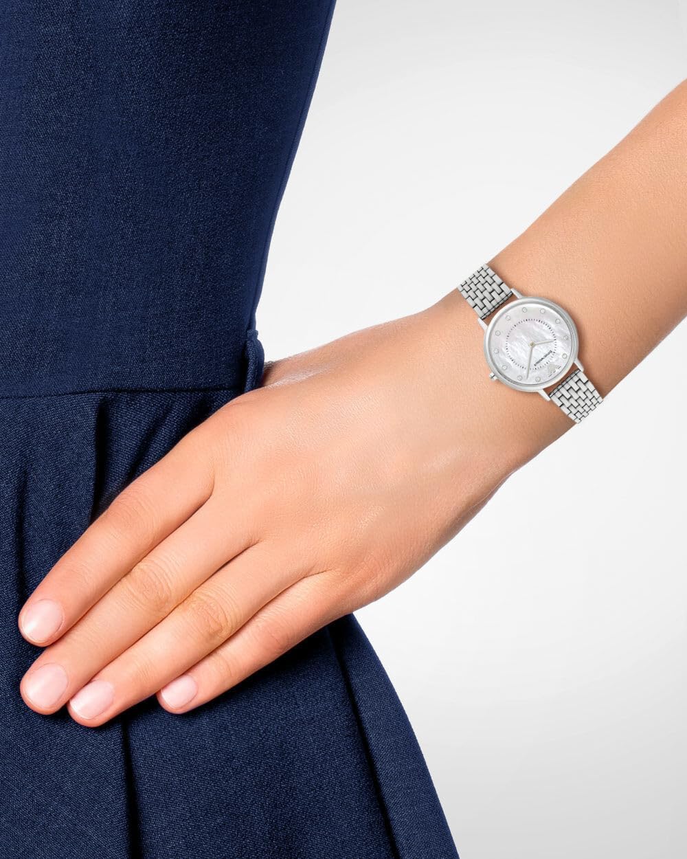 Emporio Armani Dameshorloge tweewijzers-polshorloge van roestvrij staal, 32 mm behuizingsgrootte