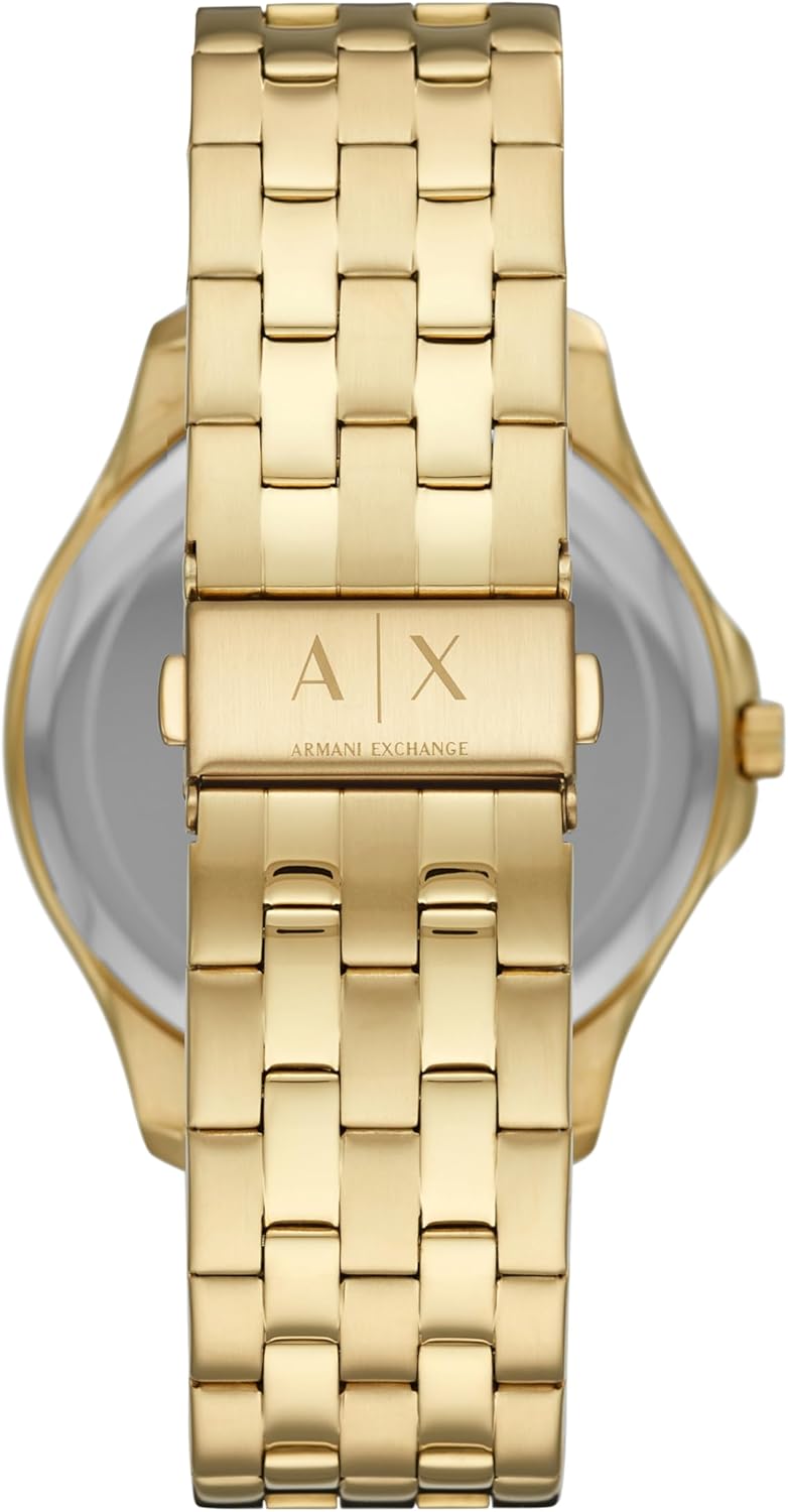 Armani Exchange herenhorloge met drie wijzers, kastmaat 45 mm, roestvrijstalen armband