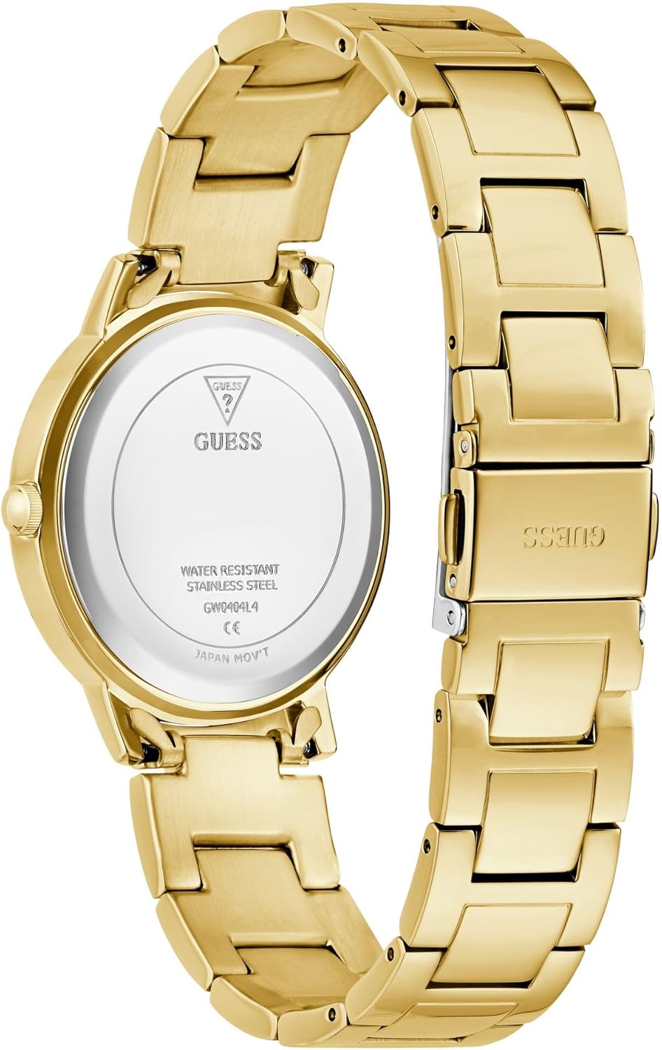 GUESS Dameshorloge polshorloge Dawn GW0404L4 roestvrij staal goud, blauw, Modern