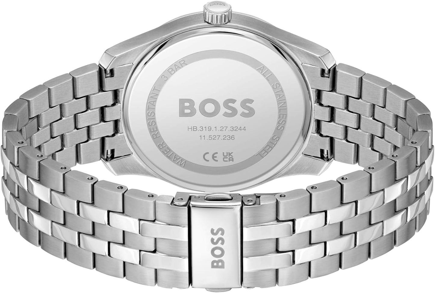 BOSS Analoog kwartshorloge voor heren uit de PRINCIPLE-collectie met leren of roestvrijstalen band, verkrijgbaar in zwart, Brown, blauw, Green en Grey