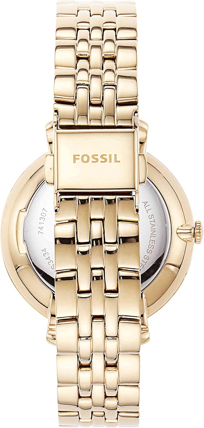Fossil Jacqueline Watch for Women, Quartz movement with Stainless steel and leather Strap